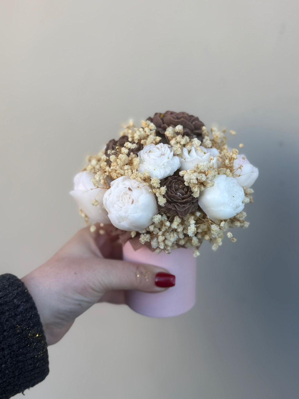 MINI Bouquet floral Aurianne Sucre doré