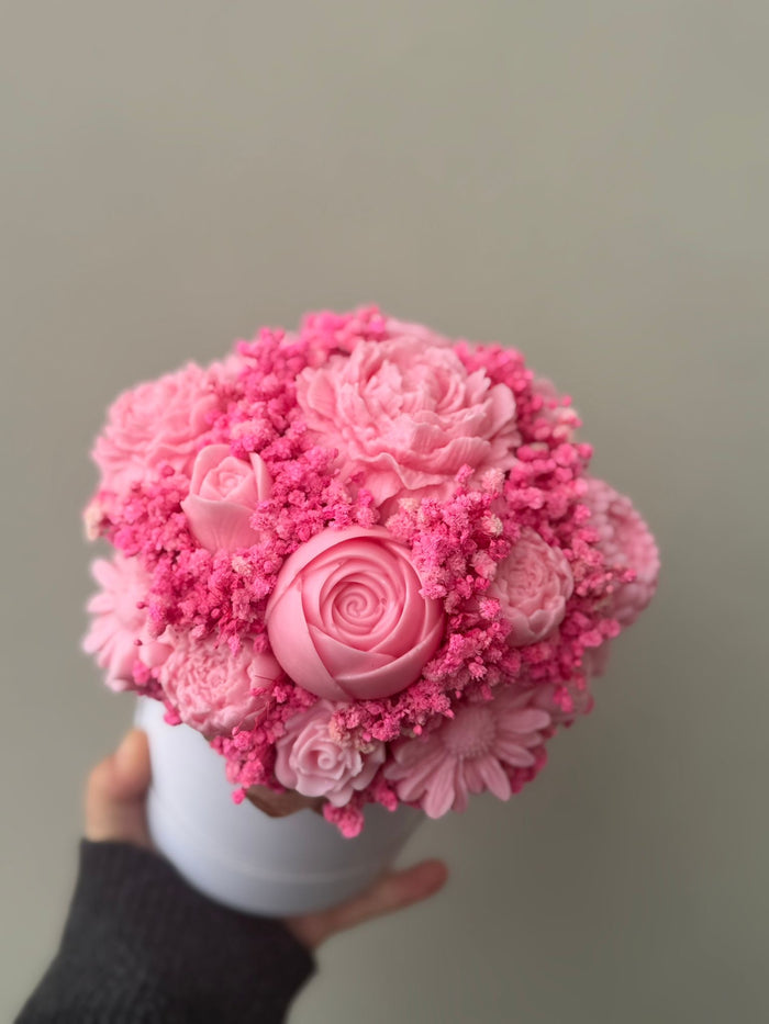 GRAND Bouquet floral Suzi rose des sables