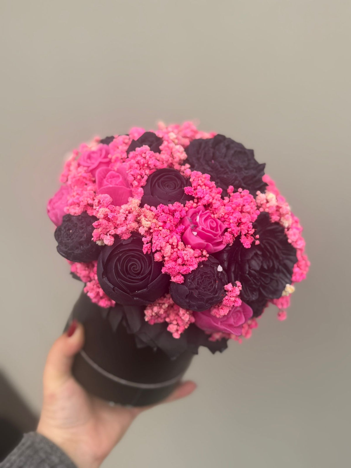 GRAND Bouquet floral Elina rose des sables