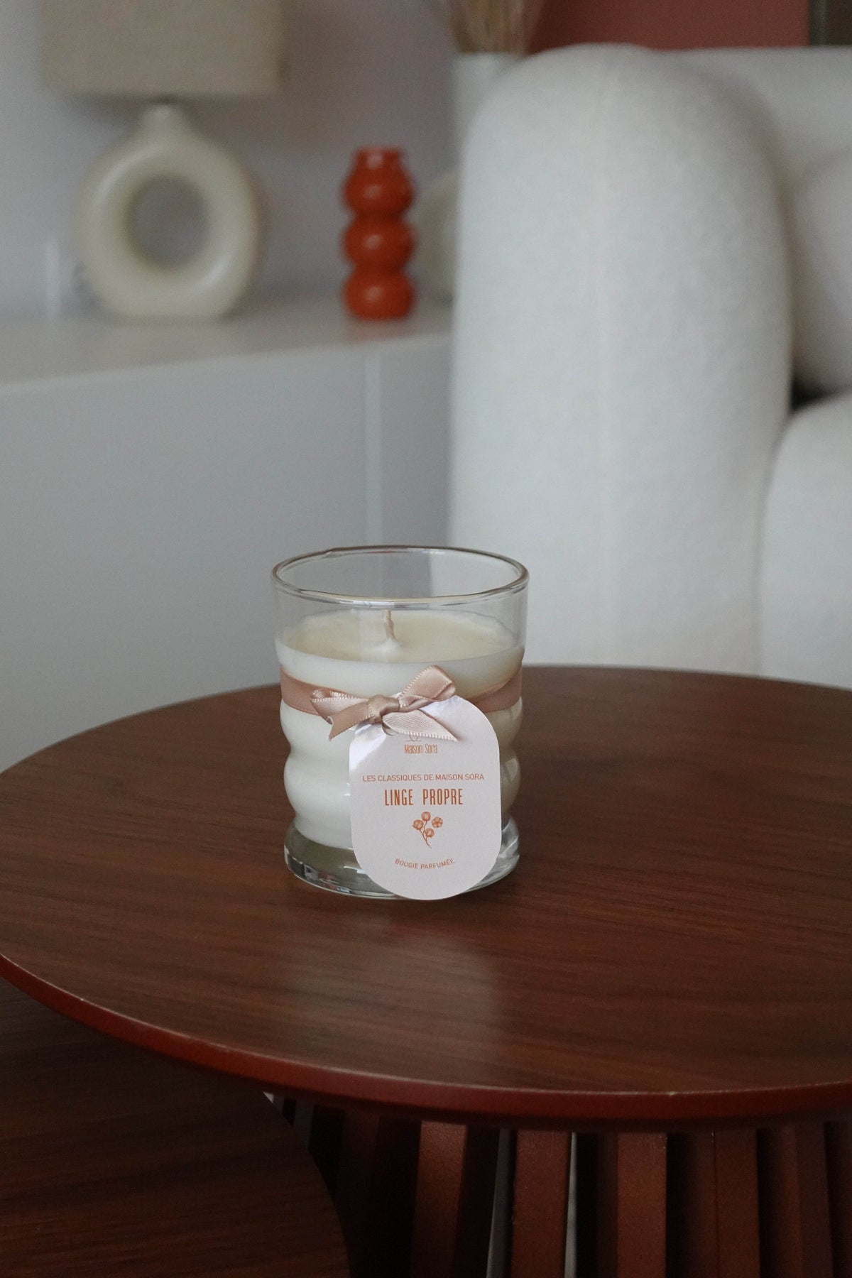 Bougie Jade linge propre