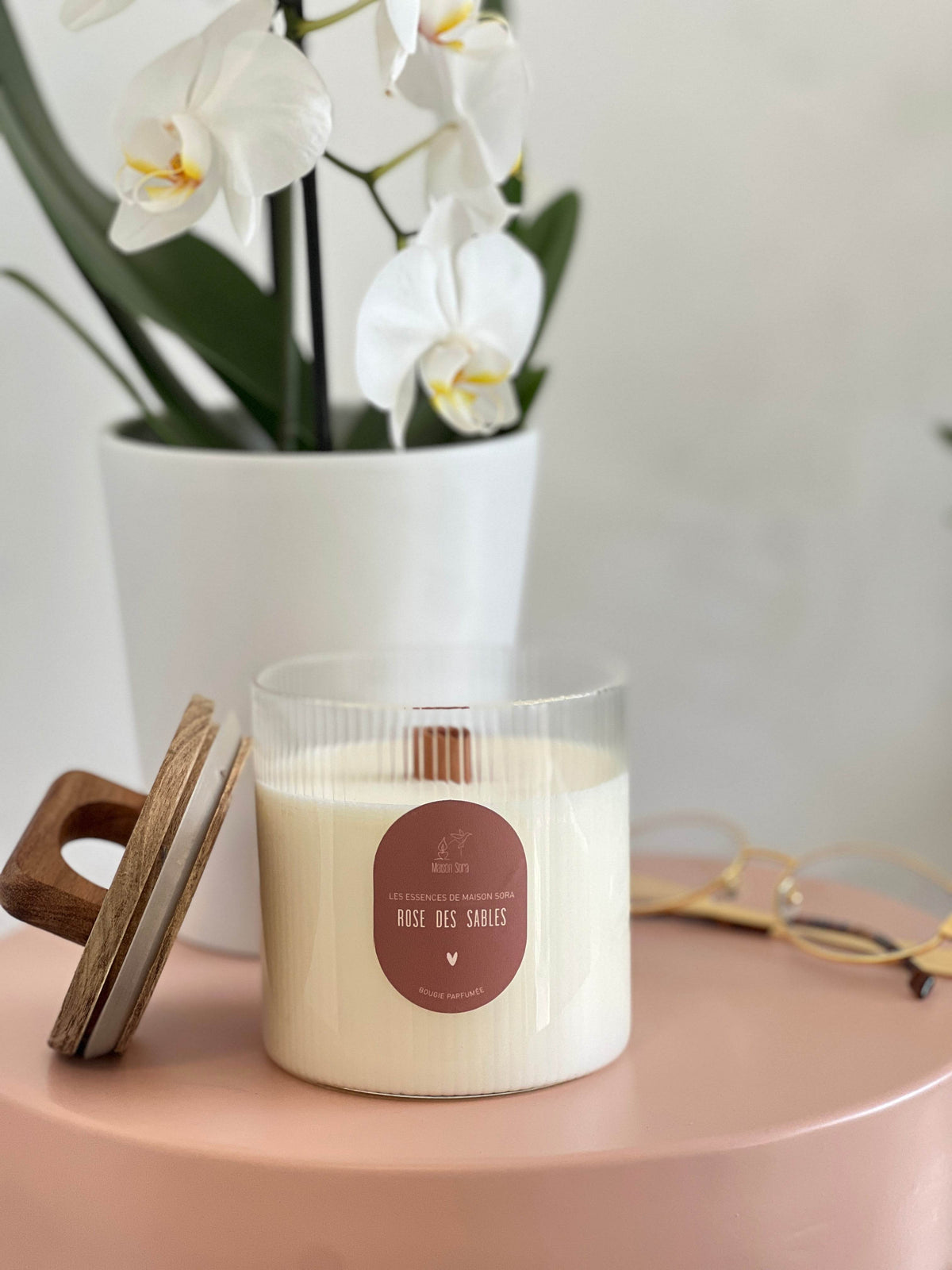 Bougie Céline Rose des sables