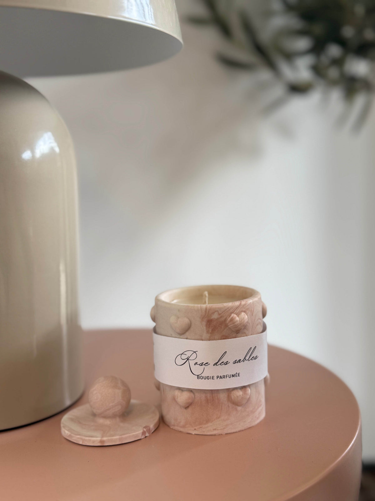 Bougie Lilou rose des sables