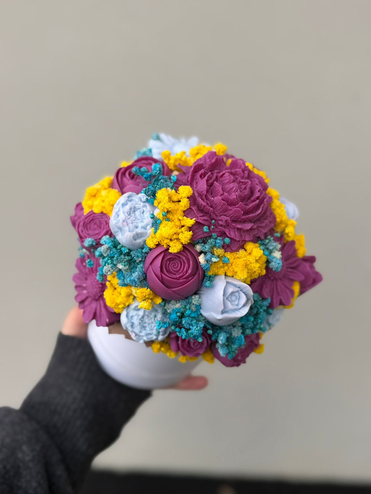 GRAND Bouquet floral Naya rose des sables